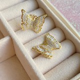 Golden Butterfly Küpe
