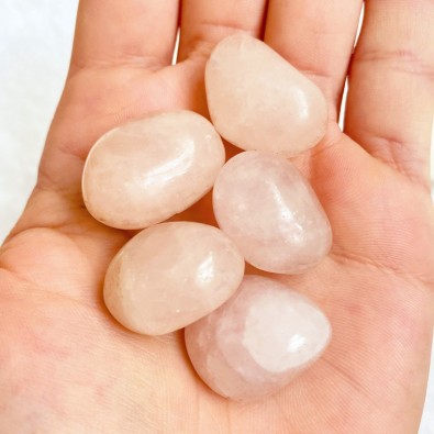 Pembe Kuvars Tamburlanmış Taş (Adet)