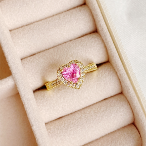 Pembe Pandora Kalp Yüzük